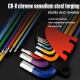 Set de clés hexagonales 9 pièces en acier chrome vanadium multi-tailles pour bricolage et réparations
