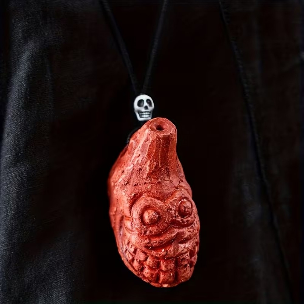 Sifflet cri de mort azt&egrave;que 125 d&eacute;cibels effet terrifiant pour Halloween - Brun