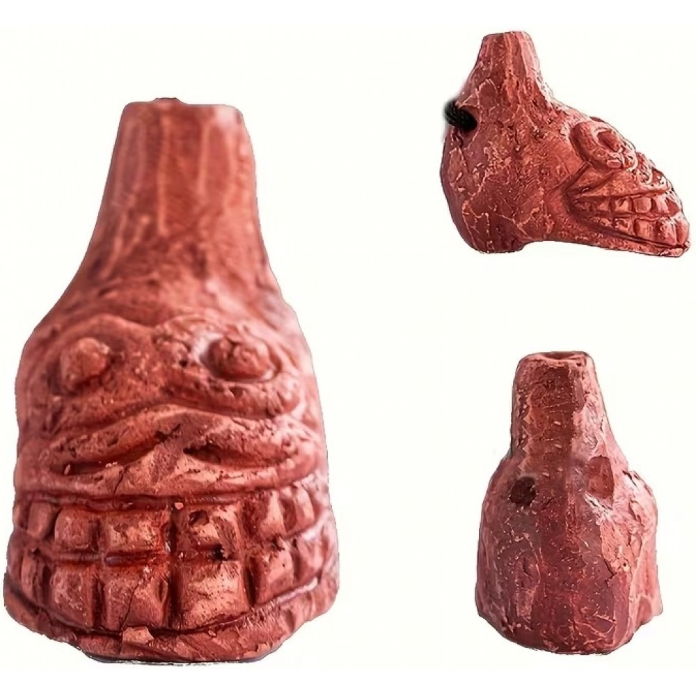 Sifflet cri de mort azt&egrave;que 125 d&eacute;cibels effet terrifiant pour Halloween - Brun