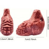 Sifflet cri de mort azt&egrave;que 125 d&eacute;cibels effet terrifiant pour Halloween - Brun