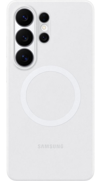 Galaxy S26 Ultra Case H&uuml;lle - Silicone Magnet Case leichter und dauerhafter Schutz - Weiss