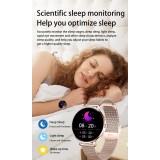 Smart Watch NX21 montre connectée avec écran tactile LED et programmes de sport / fitness / sommeil - Bracelet milanais - Argent