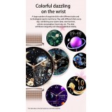 Smart Watch NX21 montre connectée avec écran tactile LED et programmes de sport / fitness / sommeil - Bracelet milanais - Argent