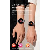 Smart Watch NX21 montre connectée avec écran tactile LED et programmes de sport / fitness / sommeil - Bracelet milanais - Argent