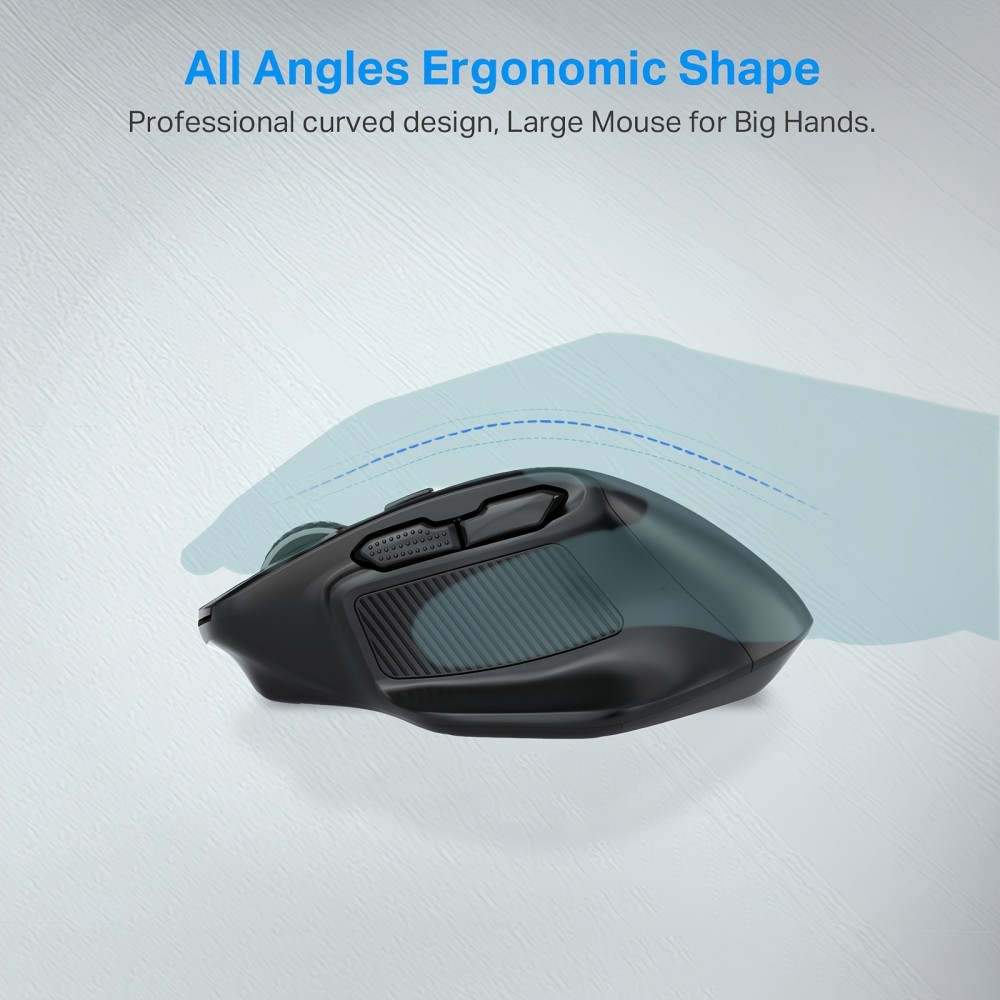 Souris de gaming sans fil E-YOOSO X-31 ergonomique 5 DPI avec adaptateur USB-A - Noir