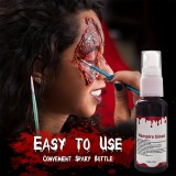 Spray de faux sang pour maquillage d'Halloween effet vampire et zombie