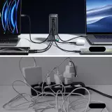 Station de charge GaN 65W Joyroom JR-TCM02 multi-ports 4x USB-C / 2x USB-A - Gris