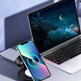 Station de charge magnétique Wireless 3-en-1 iPhone, Apple Watch et AirPods simultanément - Noir