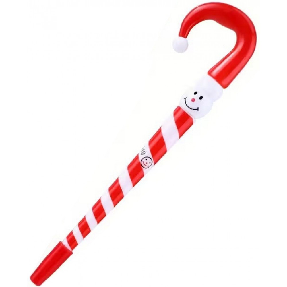 Stylo de Noël sucre d’orge de bonhomme de neige idéal pour cadeaux et surprises - Rouge