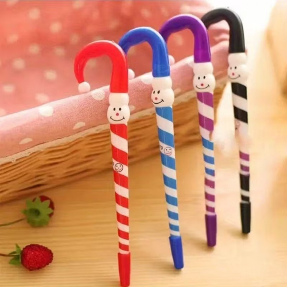 Stylo de Noël sucre d’orge de bonhomme de neige idéal pour cadeaux et surprises - Rouge