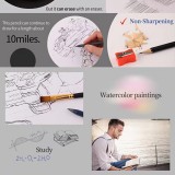 Stylo métal à écriture infinie sans encre crayon innovant durable pour dessin école et bureau - Noir