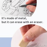 Stylo métal à écriture infinie sans encre crayon innovant durable pour dessin école et bureau - Noir