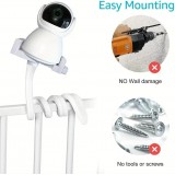 Flexible Universalhalterung für Babyphone, Telefon oder Kamera, aus Silikon, schwenkbar und an verschiedene Oberflächen anpassbar  - Weiss