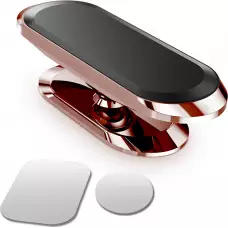 Support magnétique étroit rotatif et inclinable, support adhésif 3M - Or rose