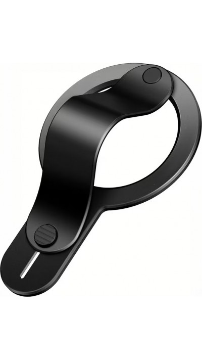 MagSafe Halterung f&uuml;r iPhone 17/16/15/14/13/12 abnehmbarer und faltbarer Ring sicherer Griff aus Zinklegierung mit integriertem Adapter - Schwarz