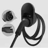 Wandhalterung f&uuml;r E-Auto Ladekabel Typ 1 Parkhalter zur sicheren Aufbewahrung des Ladekabels - Schwarz