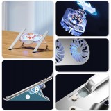 Support ordinateur portable / laptop avec ventilateur int&eacute;gr&eacute; et inclinable (USB-C) - Argent