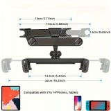 Support tablette/téléphone pour voiture appui-tête compatible avec différents appareils de 11,94 à 32,77cm - Noir