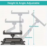 Support tablette/téléphone pour voiture appui-tête compatible avec différents appareils de 11,94 à 32,77cm - Noir