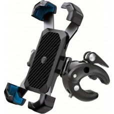 Support téléphone 4 griffes antichoc fixation guidon vélo moto poussette ou scooter robuste et sécurisé - Noir