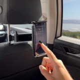 Support Wozinsky pour voiture d'appuie-tête réglable pour smartphone ou tablette adaptation universelle avec rotation à 360° - Noir