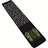 Tapis de massage pieds pliable pour acupuncture réflexologie circulation (120 x 35 cm) - Noir