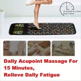 Tapis de massage pieds pliable pour acupuncture réflexologie circulation (120 x 35 cm) - Noir