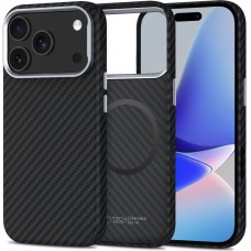 iPhone 17 Pro Case Hülle - Tech-Protect Ion Carbon MagSafe-kompatibel, langlebig und leicht - Silber