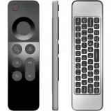 T&eacute;l&eacute;commande W3 Air Mouse Bluetooth 2.4G ultra-fine avec gyroscope et mini clavier pour Android TV Box/PC/Mac/Linux - Noir