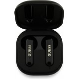 TWS Guess 4G Metal Logo écouteurs Bluetooth charge rapide 16h d'autonomie et assistant vocal - Noir