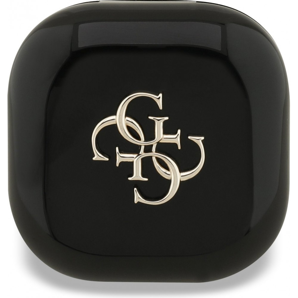 TWS Guess 4G Metal Logo écouteurs Bluetooth charge rapide 16h d'autonomie et assistant vocal - Noir