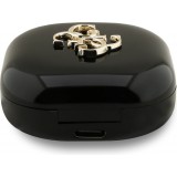 TWS Guess 4G Metal Logo écouteurs Bluetooth charge rapide 16h d'autonomie et assistant vocal - Noir
