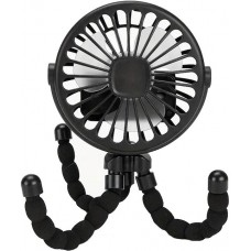 Mini USB Ventilator Octopus - Tragbarer wiederaufladbarer 3-Geschwindigkeits-Fan mit Kinderwagen- und Outdoor-Halterung