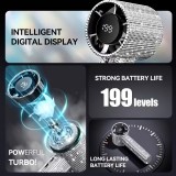 Ventilateur portable strass paillettes Turbofan (USB-C, 3 vitesses) - Argent