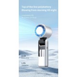 Ventilateur puissant à 4 vitesses portable rechargeable pliable avec batterie 4000mAh affichage digital - Rose