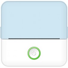 X6 Mini imprimante portable thermique Bluetooth sans encre avec papier et autocollants - Bleu