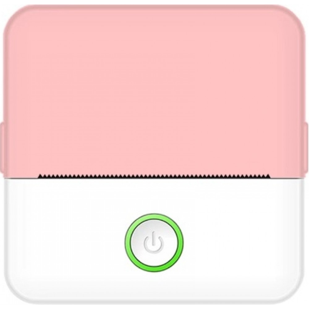 X6 Mini imprimante portable thermique Bluetooth sans encre avec papier et autocollants - Rose