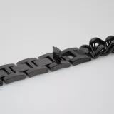 Bracelet en acier Diamond Loop avec strass luxueux à grosses boucles - Noir - Apple Watch 42 mm / 44 mm