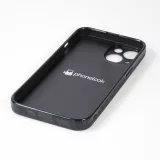 Coque iPhone 14 - Silicone rigide noir Winter 22 Pink Forest