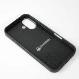 Coque iPhone 16 Plus - Silicone rigide noir Passion fruit Summer 2026