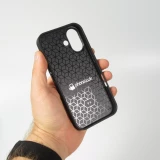 Coque iPhone 16 Plus - Silicone rigide noir Passion fruit Summer 2026