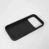 Coque iPhone 17 Pro - Silicone rigide noir Maillot de football Tunisie 2026 personnalisable