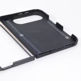 Coque iPhone Duo - Silicone rigide noir Winter 25 Winter snowy village