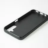 Samsung Galaxy A34 5G Case Hülle - Silikon schwarz Violetter silberner Marmor