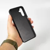 Samsung Galaxy A34 5G Case Hülle - Silikon schwarz Violetter silberner Marmor