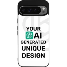 Coque Google Pixel 9 Pro XL - Silicone rigide noir Unique au monde générée par intelligence artificielle (AI) avec vos idées