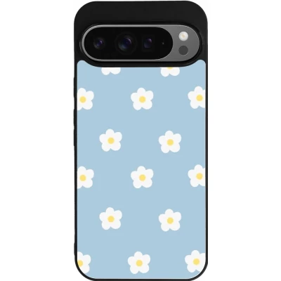 Google Pixel 9 Pro XL Case Hülle - Silikon schwarz Easter 2024 daisy flower