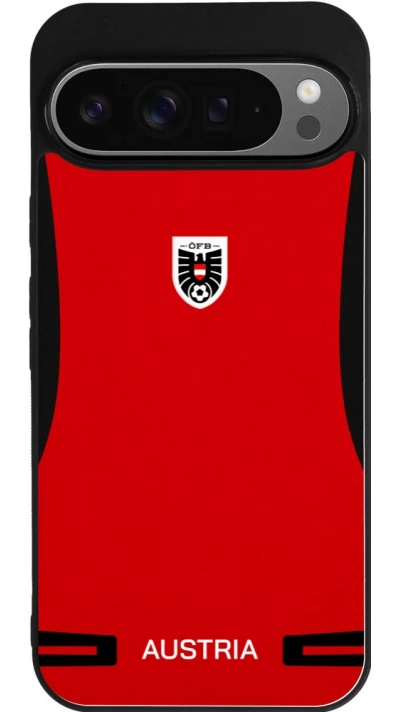 Google Pixel 9 Pro XL Case Hülle - Silikon schwarz O?sterreich 2026 personalisierbares Fussballtrikot
