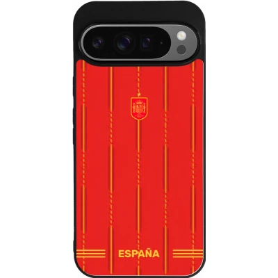 Google Pixel 9 Pro XL Case Hülle - Silikon schwarz Spanien 2026 personalisierbares Fussballtrikot