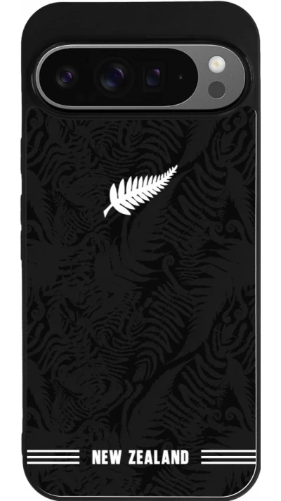 Google Pixel 9 Pro XL Case Hülle - Silikon schwarz Neuseeland 2026 personalisierbares Fussballtrikot